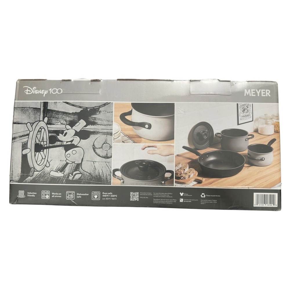 Disney 100 Meyer 4-Piece Limited Edition Nonstick Cookware Set Steamboat Willie